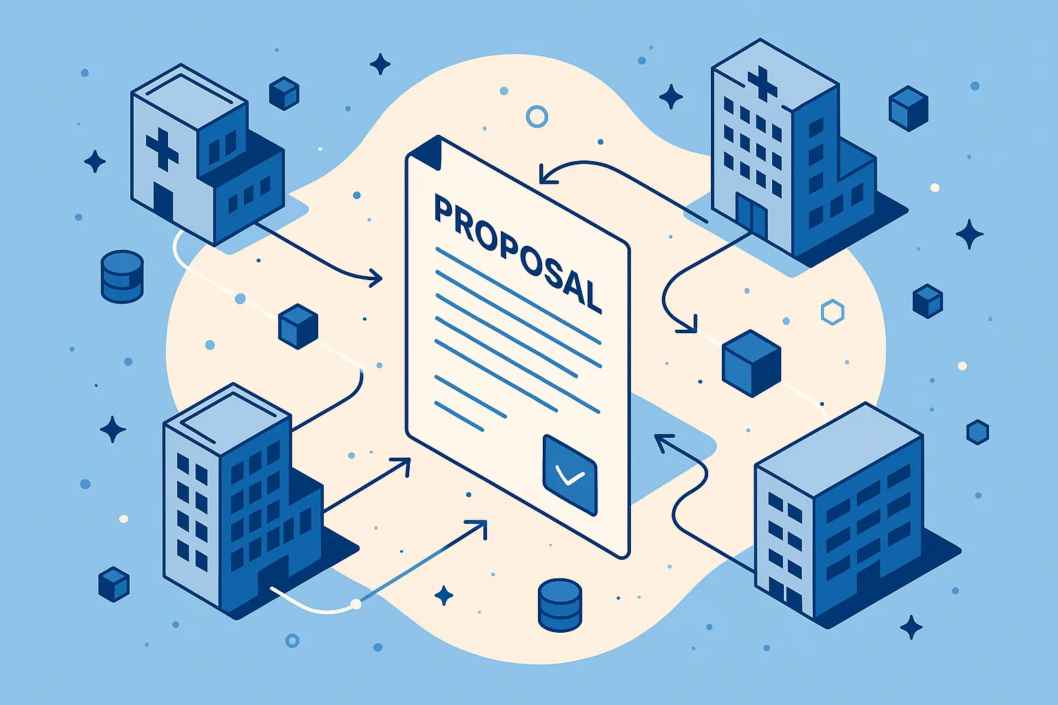 AI RFP automation for healthtech illustration